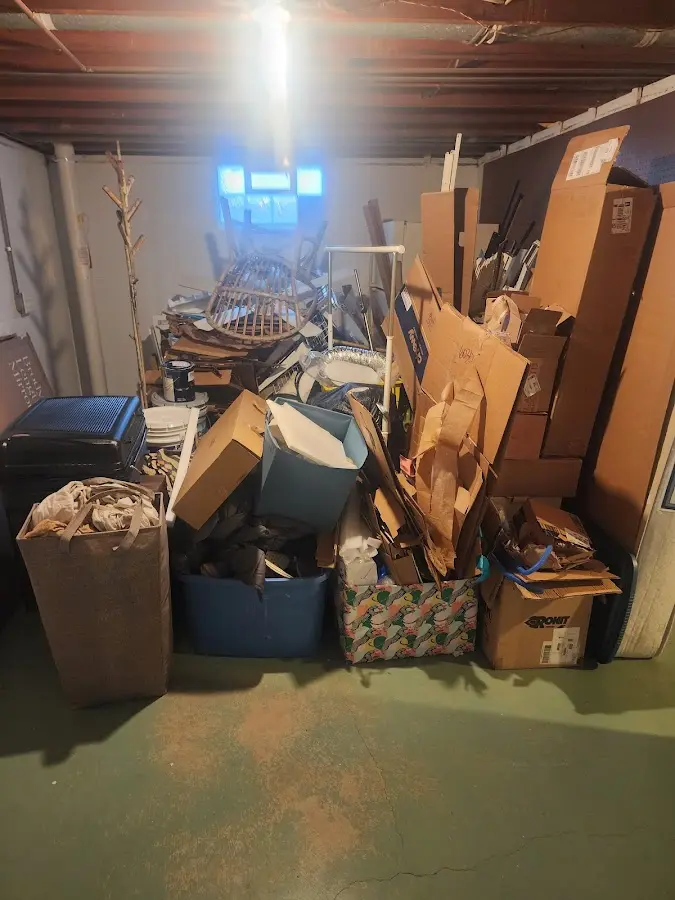 Roll-off dumpster container at job site for 15 Yard Dumpster Rental in Sun Valley